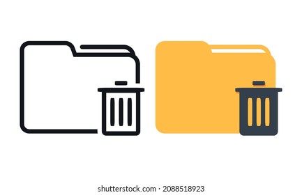 Folder remove. Deleting document or file. Illustration vector