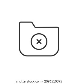 folder remove editable stroke icon, vector icon