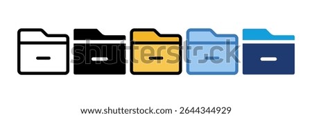 Folder Remove Icon Element For Design