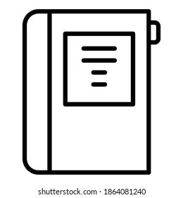Folder report icon. Outline folder report vector icon for web design isolated on white background