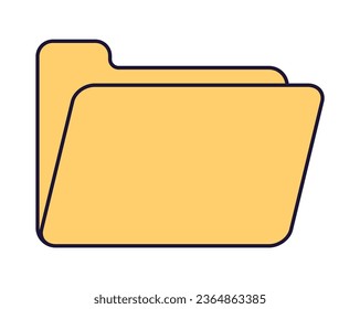 Folder retro with line icon vector illustration
