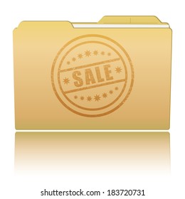 Folder with "Sale" damaged stamp