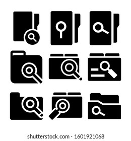 folder search icon isolated sign symbol vector illustration - Collection of high quality black style vector icons

