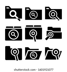 folder search icon isolated sign symbol vector illustration - Collection of high quality black style vector icons
