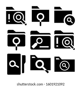 folder search icon isolated sign symbol vector illustration - Collection of high quality black style vector icons
