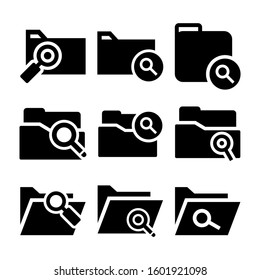 folder search icon isolated sign symbol vector illustration - Collection of high quality black style vector icons
