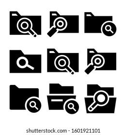 folder search icon isolated sign symbol vector illustration - Collection of high quality black style vector icons
