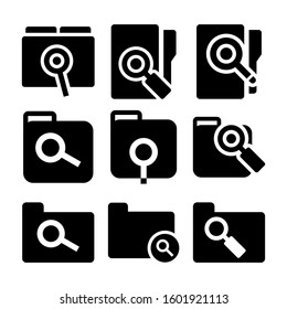 folder search icon isolated sign symbol vector illustration - Collection of high quality black style vector icons
