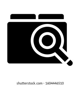 folder search icon isolated sign symbol vector illustration - Collection of high quality black style vector icons
