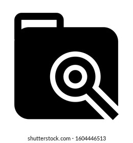 folder search icon isolated sign symbol vector illustration - Collection of high quality black style vector icons
