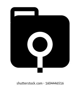 folder search icon isolated sign symbol vector illustration - Collection of high quality black style vector icons
