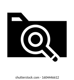 folder search icon isolated sign symbol vector illustration - Collection of high quality black style vector icons
