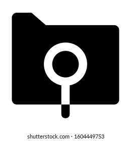 folder search icon isolated sign symbol vector illustration - Collection of high quality black style vector icons
