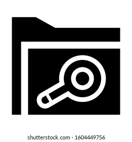 folder search icon isolated sign symbol vector illustration - Collection of high quality black style vector icons

