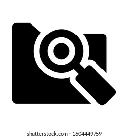 folder search icon isolated sign symbol vector illustration - Collection of high quality black style vector icons
