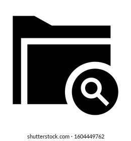 folder search icon isolated sign symbol vector illustration - Collection of high quality black style vector icons
