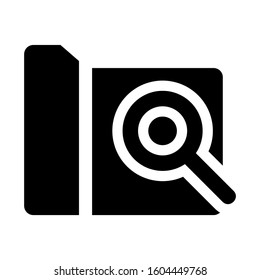 folder search icon isolated sign symbol vector illustration - Collection of high quality black style vector icons
