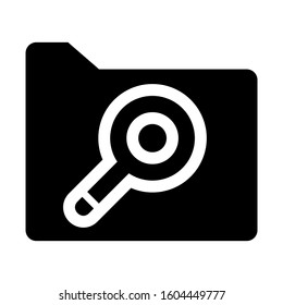 folder search icon isolated sign symbol vector illustration - Collection of high quality black style vector icons
