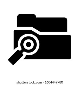 folder search icon isolated sign symbol vector illustration - Collection of high quality black style vector icons
