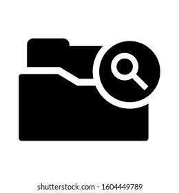 folder search icon isolated sign symbol vector illustration - Collection of high quality black style vector icons

