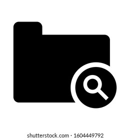 folder search icon isolated sign symbol vector illustration - Collection of high quality black style vector icons
