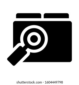 folder search icon isolated sign symbol vector illustration - Collection of high quality black style vector icons
