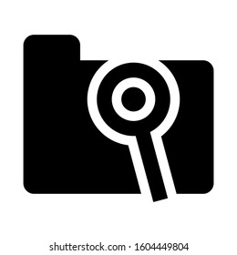 folder search icon isolated sign symbol vector illustration - Collection of high quality black style vector icons
