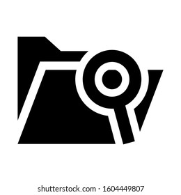 folder search icon isolated sign symbol vector illustration - Collection of high quality black style vector icons
