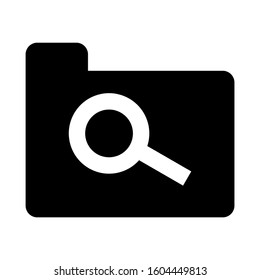 folder search icon isolated sign symbol vector illustration - Collection of high quality black style vector icons
