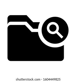 folder search icon isolated sign symbol vector illustration - Collection of high quality black style vector icons
