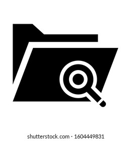 folder search icon isolated sign symbol vector illustration - Collection of high quality black style vector icons
