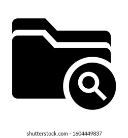 folder search icon isolated sign symbol vector illustration - Collection of high quality black style vector icons
