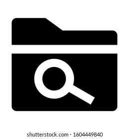 folder search icon isolated sign symbol vector illustration - Collection of high quality black style vector icons
