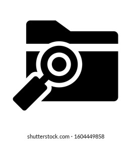 folder search icon isolated sign symbol vector illustration - Collection of high quality black style vector icons
