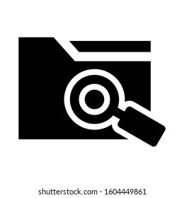 folder search icon isolated sign symbol vector illustration - Collection of high quality black style vector icons

