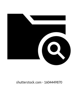 folder search icon isolated sign symbol vector illustration - Collection of high quality black style vector icons
