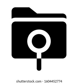 folder search icon isolated sign symbol vector illustration - Collection of high quality black style vector icons
