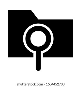 folder search icon isolated sign symbol vector illustration - Collection of high quality black style vector icons
