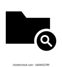 folder search icon isolated sign symbol vector illustration - Collection of high quality black style vector icons
