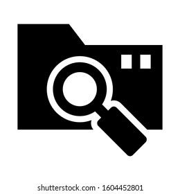 folder search icon isolated sign symbol vector illustration - Collection of high quality black style vector icons
