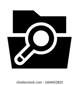 folder search icon isolated sign symbol vector illustration - Collection of high quality black style vector icons
