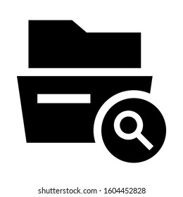 folder search icon isolated sign symbol vector illustration - Collection of high quality black style vector icons
