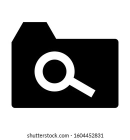 folder search icon isolated sign symbol vector illustration - Collection of high quality black style vector icons
