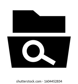 folder search icon isolated sign symbol vector illustration - Collection of high quality black style vector icons
