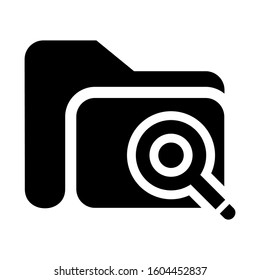 folder search icon isolated sign symbol vector illustration - Collection of high quality black style vector icons
