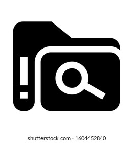 folder search icon isolated sign symbol vector illustration - Collection of high quality black style vector icons
