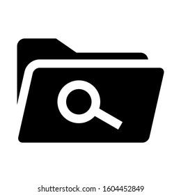 folder search icon isolated sign symbol vector illustration - Collection of high quality black style vector icons
