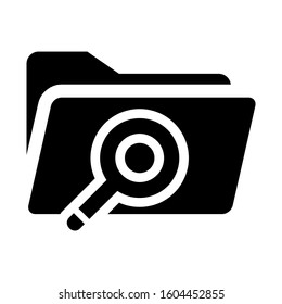 folder search icon isolated sign symbol vector illustration - Collection of high quality black style vector icons
