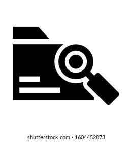 folder search icon isolated sign symbol vector illustration - Collection of high quality black style vector icons
