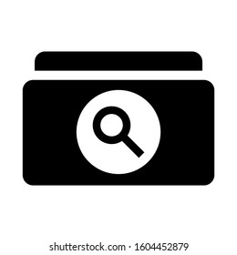 folder search icon isolated sign symbol vector illustration - Collection of high quality black style vector icons

